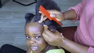 4 Quick Underhand cornrows for my cute girl 👧 💕