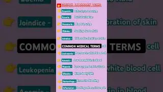 #medical terms 🩸💉🧪 #dmlt #bmlt #paramedical #labtechnician #medico #shortvideo #study