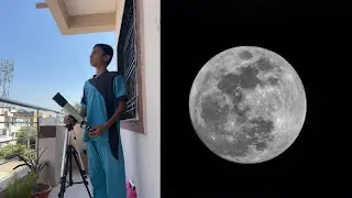 Beautiful Moon Surface Seen Through Telescope | Real Footage&rdquo;