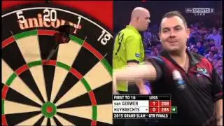 2015 Grand Slam of Darts Quarter Final van Gerwen vs K.Huybrechts  pt1