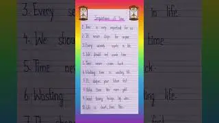 Importance of Time #trending #english #education