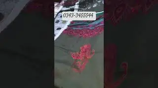 *Charizma C-Print Printed Linen suit with Printed Irish Lenin Shawl*3Pc Collection 5,500/-Retail