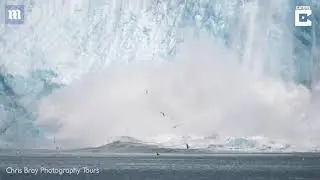 Video: Moment huge pieces of Alaskan glacier plunge into the sea