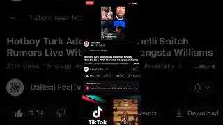 Reginelli Top Gambino-&ldquo;Terrance &ldquo;Gangsta&rdquo; Williams&rdquo; makes #hotboyturk explains ratting allegations