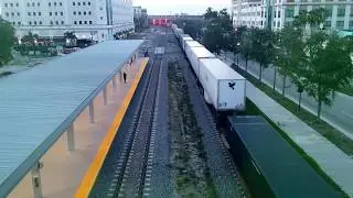 Train 101 from INSIDE the West Palm Brightline Station