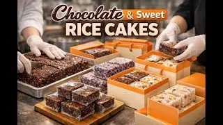 Inside a Korean Bakery: Handmade Chocolate Rice Cakes