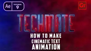 Cinematic Text Animation in Adobe After Effect Urdu / Hindi - Tutorial 9