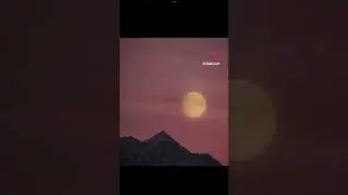 Moon set in the mountains