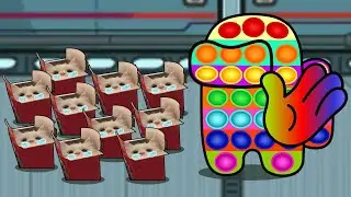POP IT vs Cats in AMONG US Animation