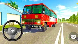 🤯🚍Old Tata Red Bus Drive - Indian Bus Simulator 2025 | Realistic VillageRoads 😍🚍 #oldbus 