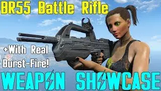 Fallout 4: Демонстрация оружия: Боевая винтовка BR55 (модификация UNSC Weapons)