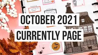 Plan With Me | October 2021 Currently Page | Big Happy Planner | Halloween Theme!
