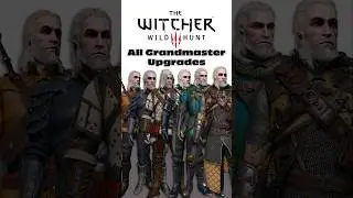 All Grandmaster Witcher School Gear Upgraded | The Witcher 3 Wild Hunt | #thewitcher3 #shorts