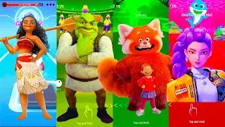 Tiles hop Shrek 5  KPop Demon Hunters   Zoonomaly Moana 2