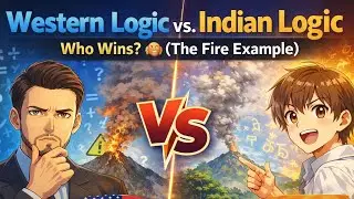 Western Logic vs. Indian Logic: Who Wins? 🧠 (The Fire Example)।#UPSCPhilosophy