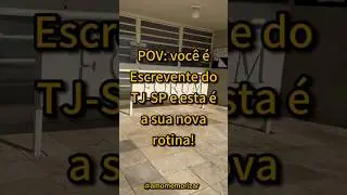 POV: VOC&Ecirc; &Eacute; ESCREVENTE TJ-SP E ESSA &Eacute; A SUA ROTINA #escreventetjsp #concursotjsp #tjspescrevente