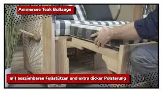 Strandkorb Ammersee Teak Bullauge - Infovideo