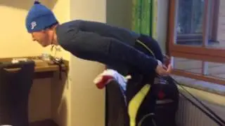 Todd Lodwick Doing KAATSU In Olympic Village