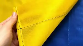 🇺🇦 Великий прапор України 270&times;180 см із прапорної сітки &ndash; Преміальний, з кишенею під древко!