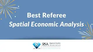 2025 Spatial Economic Analysis Best Referee