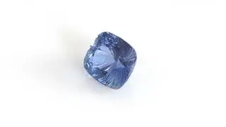 5.14 Carat Richard Homer cut Concave Blue Cushion Sapphire