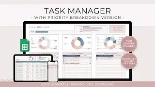 To Do List Task Manager for Google Sheets With Priority Breakdown - Video Tutorial