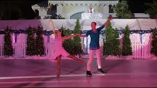 Ice skating on synthetic ice Jonna & Daniil Timin at Baha Mar resort 2019