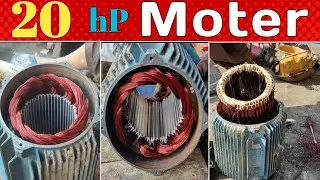 20 HP 3 phase Motor winding and connection data 48 slot motor rewinding