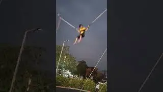 Monkey Jumping trampoline #fun #firsttime #jumping #trampoline