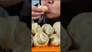 ASMR: spicy momo eating #mukbang #shorts