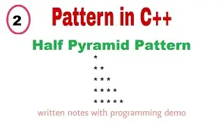 #2 Half Pyramid Star Pattern in C++ | Left Triangle Star Pattern | C++ Programming | program demo