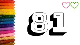 Numberblocks, How to write number 81, How to draw numbers, 123456789, Love Drawing, Numbers Song