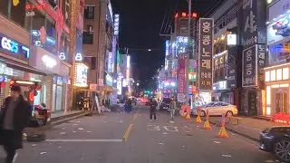 Night drive in Dujeong-dong, Cheonan, Korea│4K LAN travel by Korea Guide Sleeping ASMR
