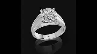 💍 Solitaire Ring with Round Moissanite Diamond | 1 Carat | 925 Silver ✨ @kowfjewellery