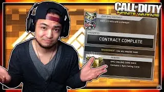 COMPLETING NEW CONTRACTS on INFINITE WARFARE! [Infinite Warfare Epic Calling Card Hack Contract]