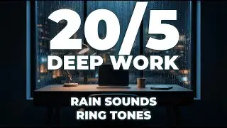 2 Hour 30 Min Pomodoro 20/5 for Deep Focus | Study & Work | Rain Sounds