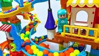 6 types of colorful building blocks! Marble Run ASMR☆