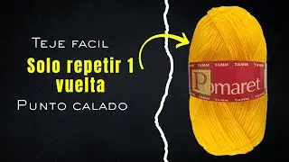 &iexcl;Wooo! Teje f&aacute;cil un hermoso patr&oacute;n calado 🧶