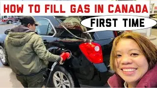 HOW TO FILL GAS IN CANADA SELF SERVE |my nephew first  time to pump gas    |sarah buyucan