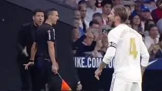What's happened between Sergio Ramos and Diego Simeone during Atl. Madrid vs Real Madrid | MrMatador