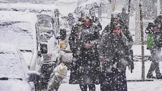 Новогодний снег в Турции. Метель обрушилась на Битлис, шторм Хизан. Катаклизмы за день. Боль Земли
