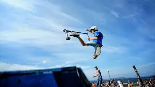 Топ трюки на самокате.