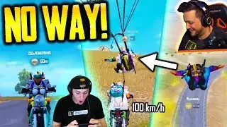 Catching POWERBANG FLYING with a MOTORCYCLE! (IMPOSSIBLE Stunt)
