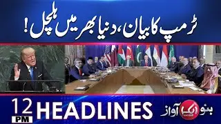 Trump's Statement | Asia Cup 2025 | Flood Updates | 12 PM Headlines | 24 Sep 2025 | Aik News