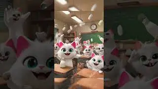 Black Cat❓️ White Cat⁉️ #ai #catai #story
