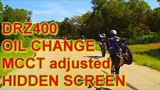 DRZ400 FULL Oil Change HIDDEN SCREEN MCCT adjusted