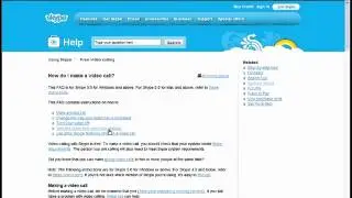 Skype's Help Safety and Privacy settings
