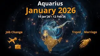 DRai Astrology - Aquarius Jan'26 - Job change, Travel, विवाह का मौका (14 Jan&rsquo;26&ndash;12 Feb&rsquo;26)