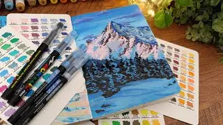 Acrylic Markers Landscape | Easy tutorial Cozy Art 