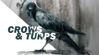 PAINTING A CROW || My Methods in 1 Minute